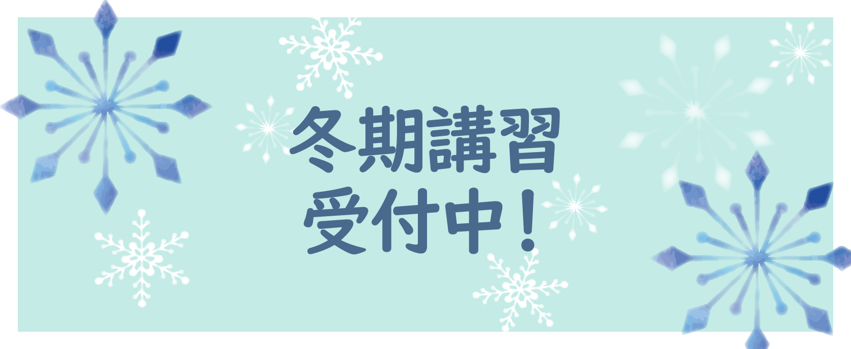 2024年度冬期講習 好評受付中です！